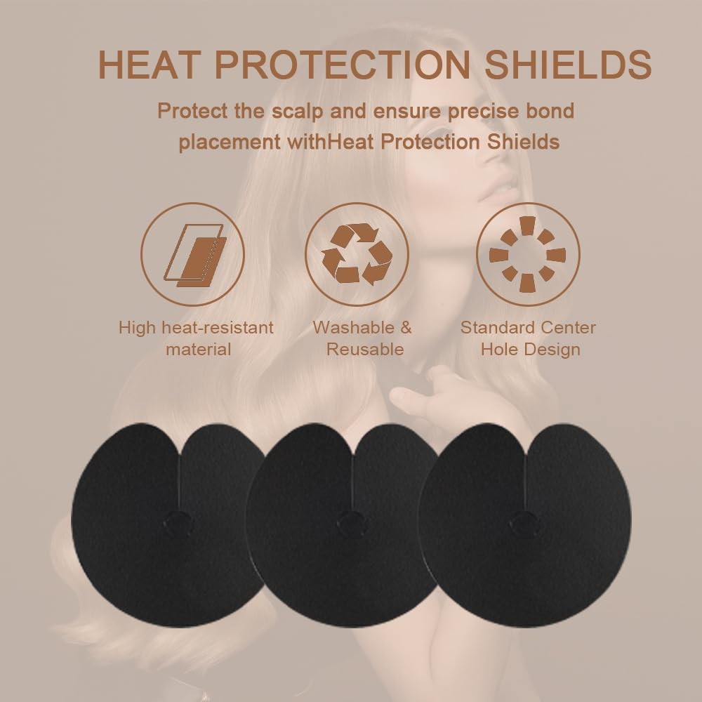 Hair Extension Connector Kit Keratin Bonding Iron 10Pcs Fusion Heat Shield K …
