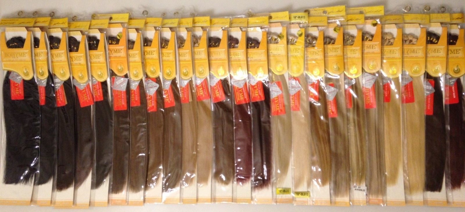 BOHYME Remy GOLD ***SILKY STRAIGHT – HAND TIED*** 14~22″ (Whole & Half Pack)*