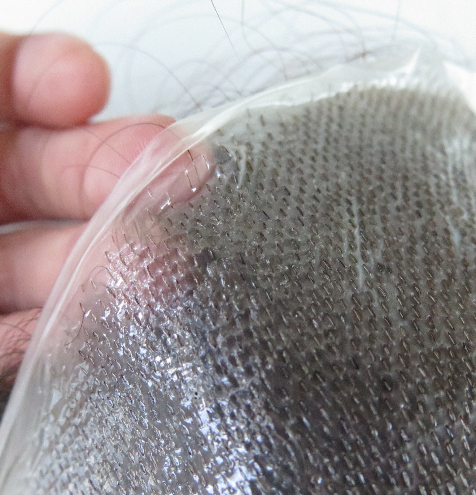 Mens Toupee Human Hair Replacement System Super Thin Skin V-looped Hairpieces #2