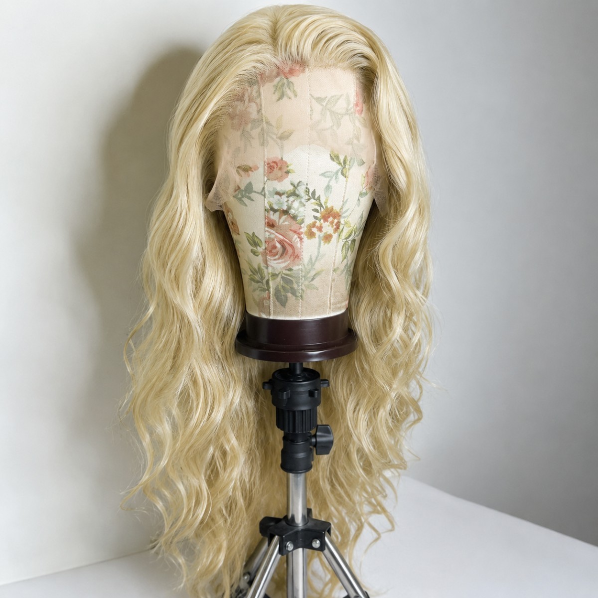 Long Wavy Blonde Layered Synthetic Hair HD Lace Front Wig Pre Plucked