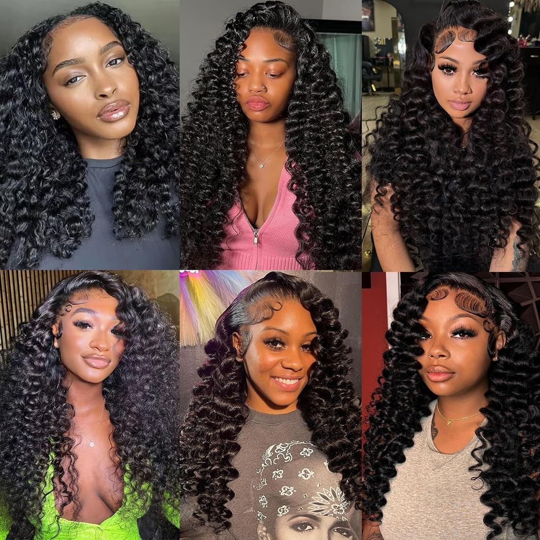 Deep Wave Human Hair Bundles – Burmese Curly Quick Weave Extensions, 16-20″ Natu