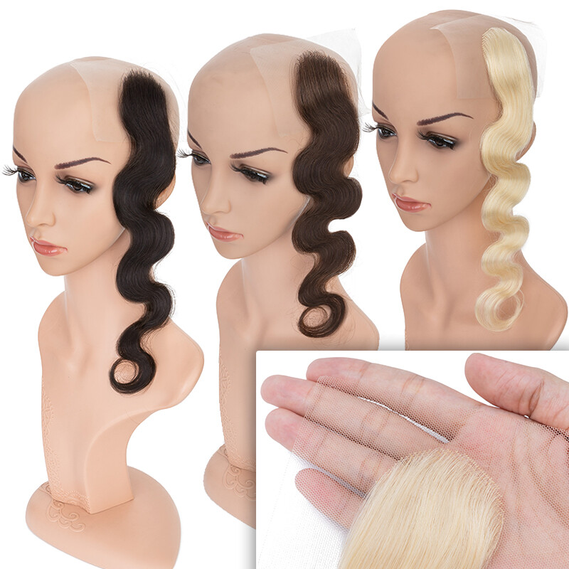 Human Hair Patch Full Lace Cover-up Topper Hairpiece for Women’s Alopecia Areata