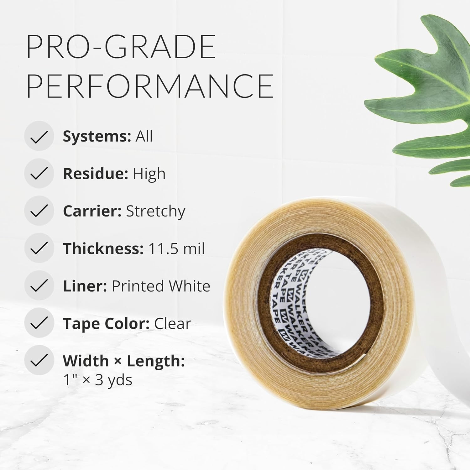 Hair Extension Tape Double Sided Strong Hold 1 x 3 Yards Polyurethane Beige