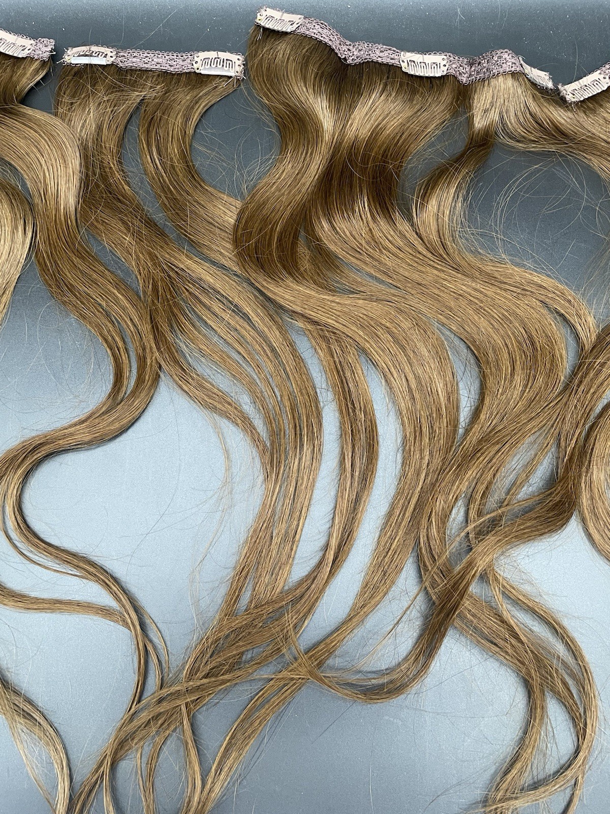 Hair extensions 52cm Long 7-piece Clip-In: Dark Blonde / Light Brown