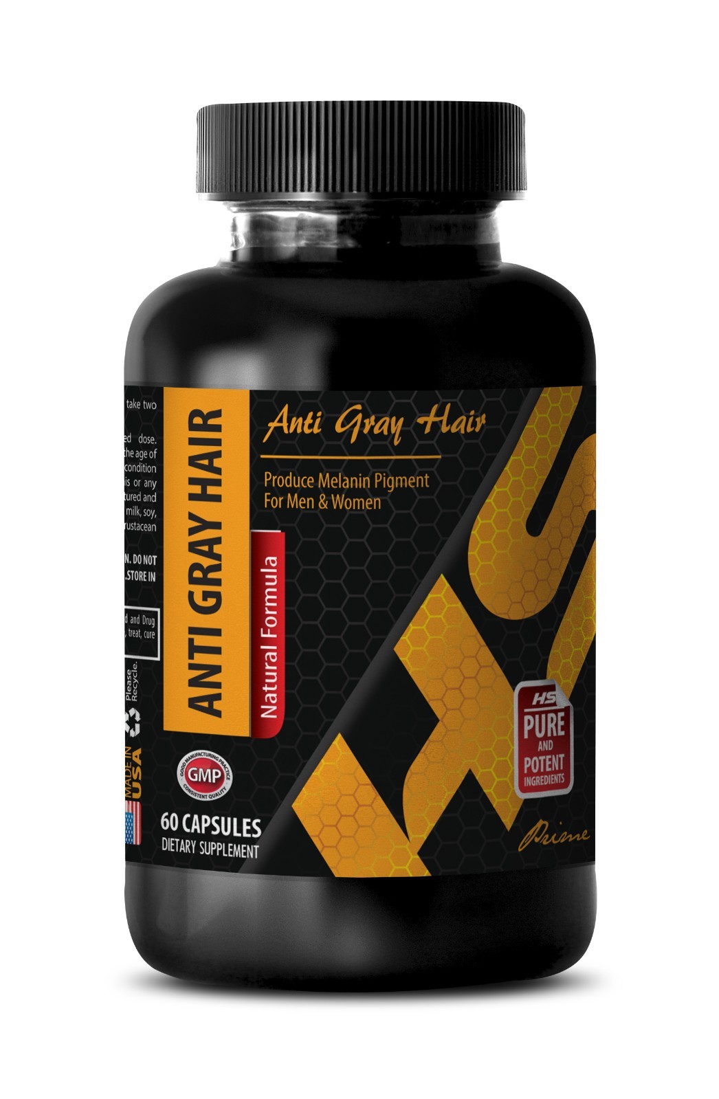 Grey Hair Reversal – NATURAL ANTI GRAY HAIR COMPLEX 1350mg – 1 Bottle 60 Capsule