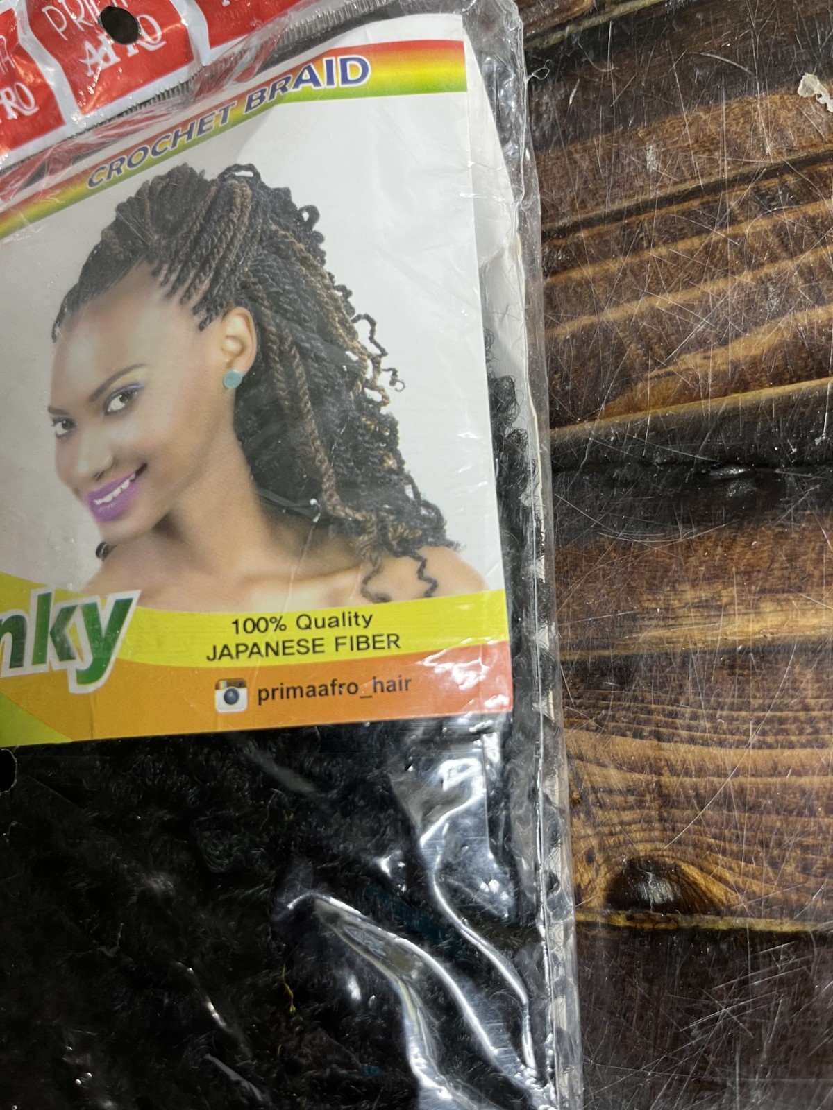 Prima Afro Kinky Crochet Braid Hair Extension 100% Japanese Fiber Color 1 Black