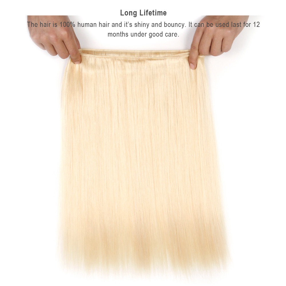 Russian Blonde 613 Body Wave Straight Deep Wave Quality Human Hair One Bundle