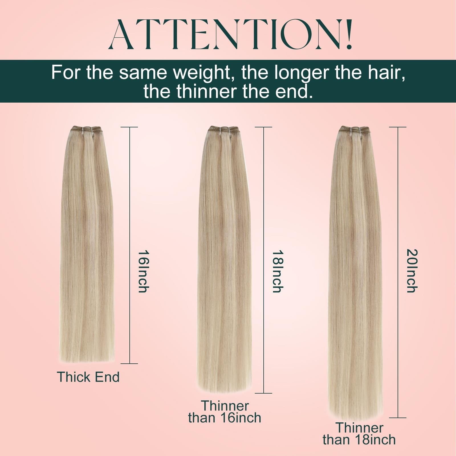 22 Inch Hair Extensions 100G Sew in Ash Blonde Highlight Weft – Easy to Blend