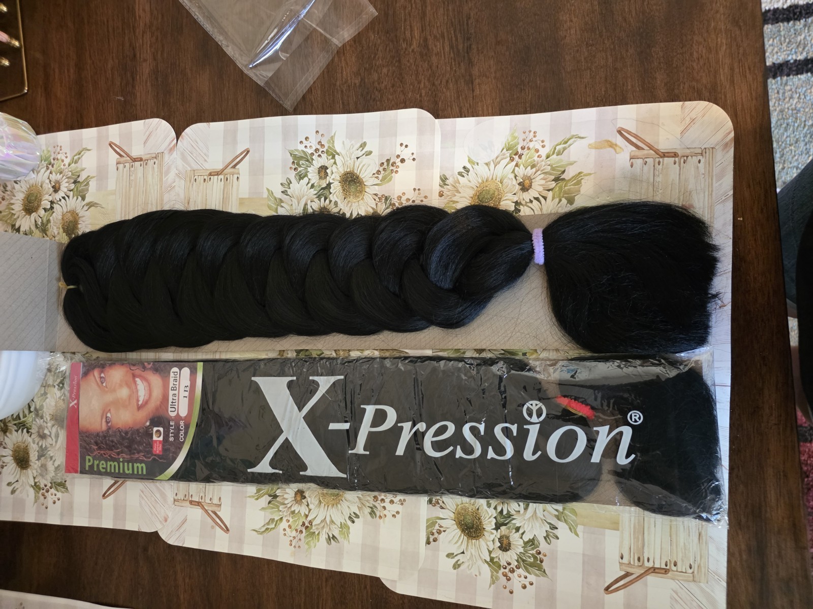 X-Pression Ultra Braid Synthetic Braiding Hair Extensions Black 52 in 2 Pack 1B