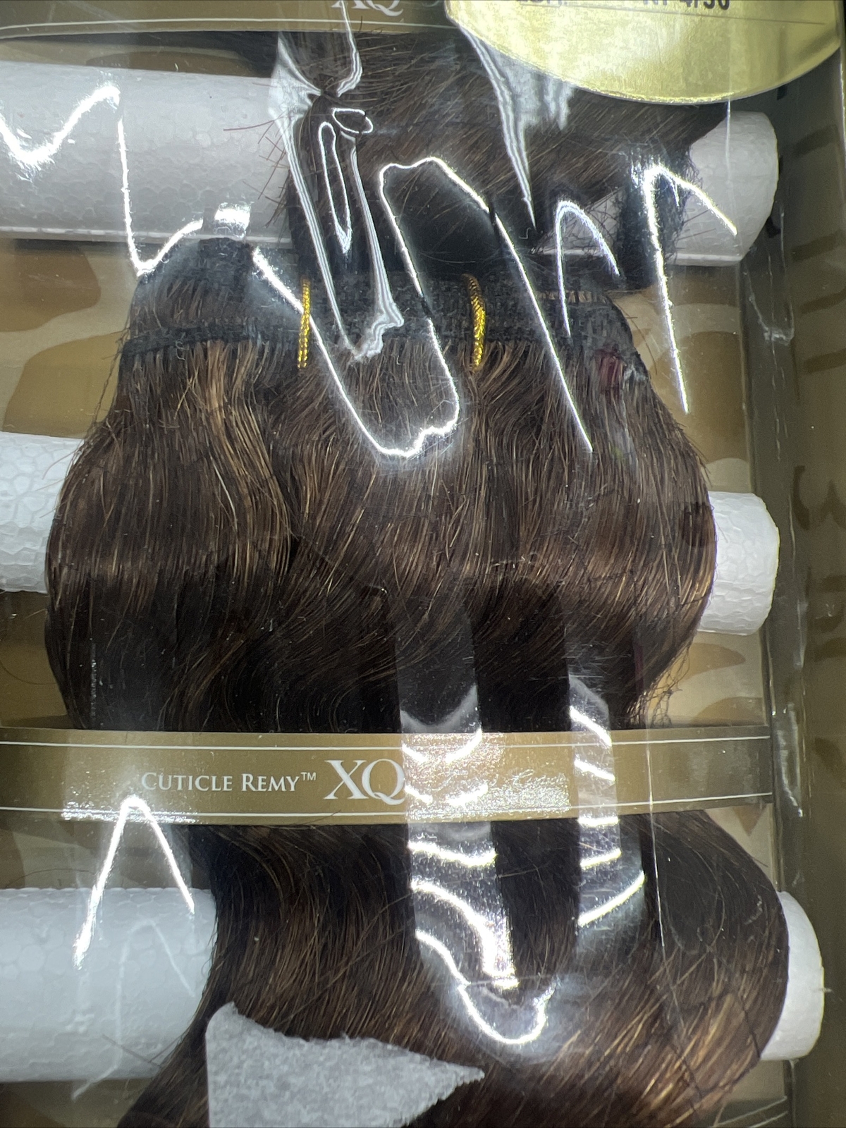 XQUISITE REMY SHORT_CUT_3PCS_8 inch_SOFT_DEEP #NP4/30 (2 Packs )100% HUMAN HAIR
