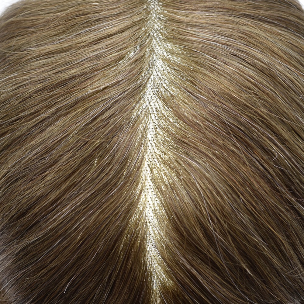 Fine Mono Mens Toupee Poly Skin Hairpiece Human Hair Systems for Men Hair Unit