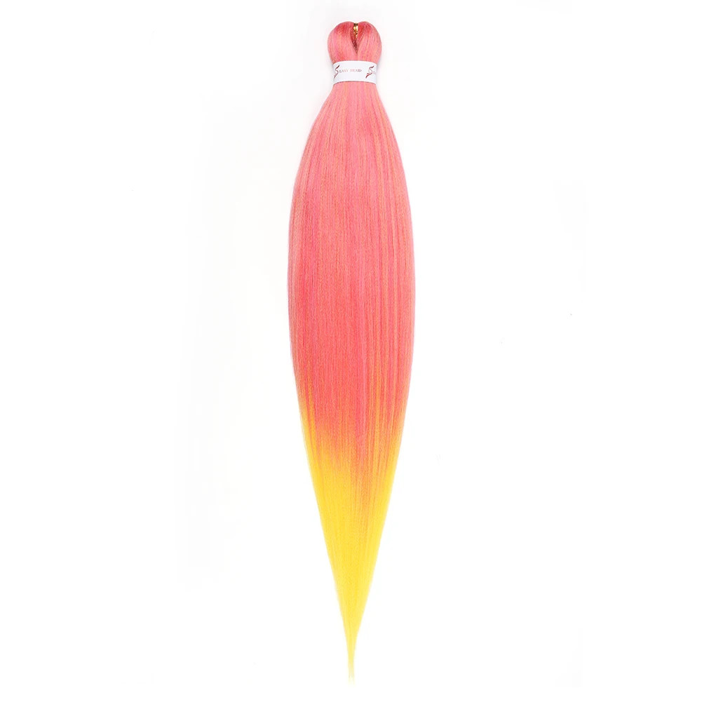 Hot Water Setting Pre-stretched Braids Hair Itch Free Ombre Synthetic Extensions