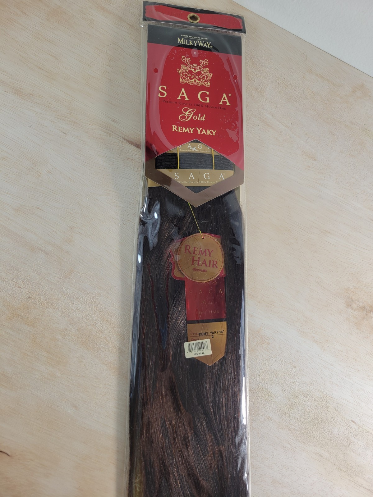 Milky Way Saga Gold Remy Yaky Human Hair Weave 14″ Color 2 New Sealed