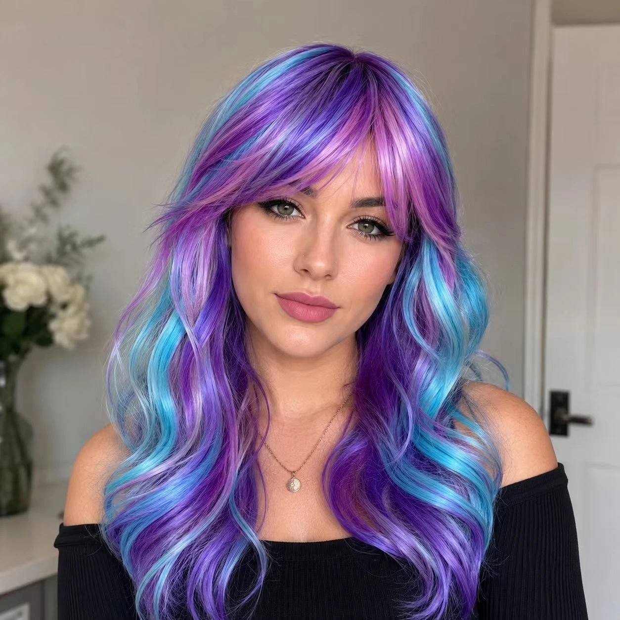 Long Colorfull Wave Cosplay Hair Wig Hair Care Cosplay Style Heat Resistant Wig