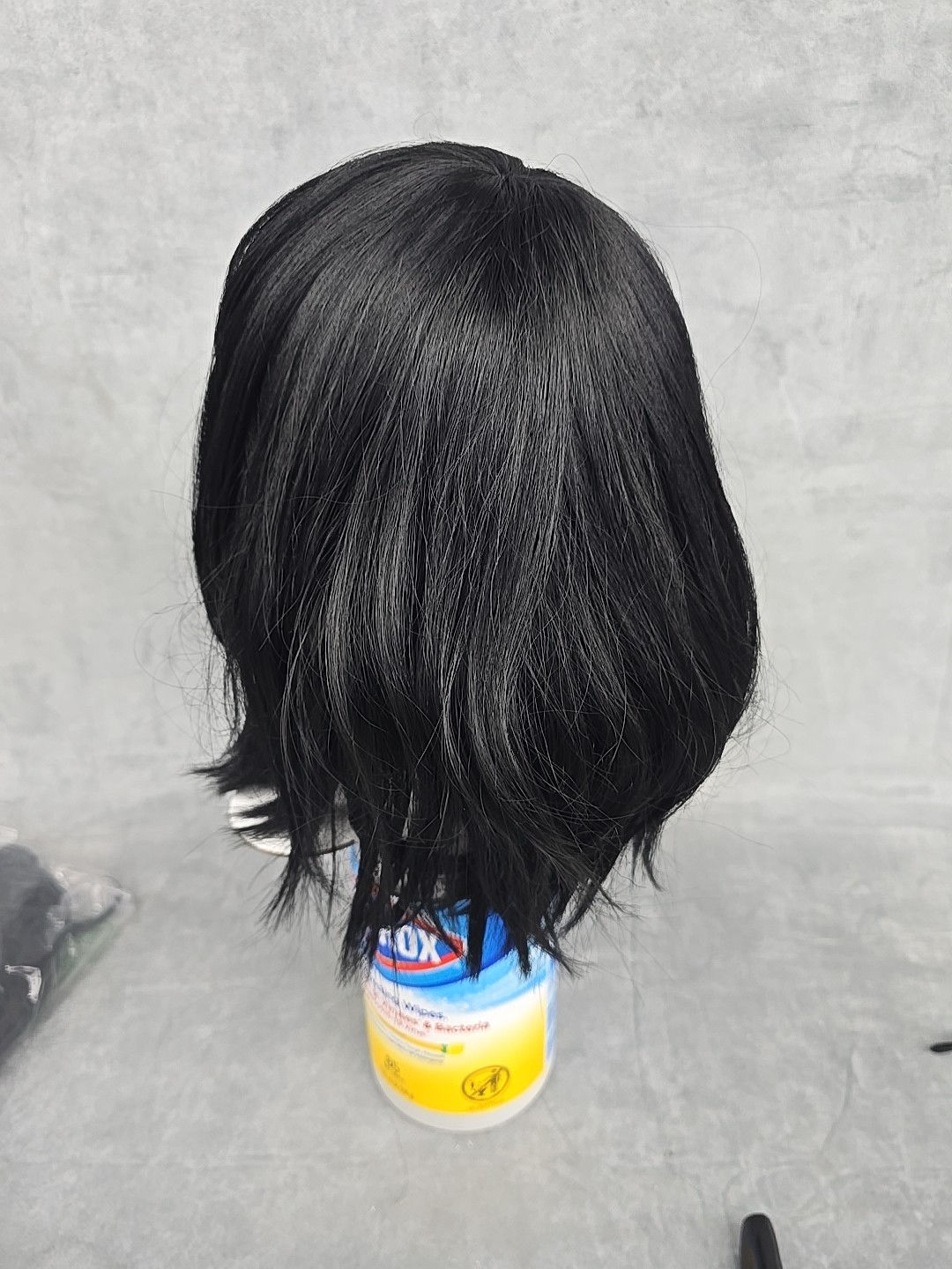 Black Short 10-in Bob With Bangs High Temperature Fiber Wig – Open Box