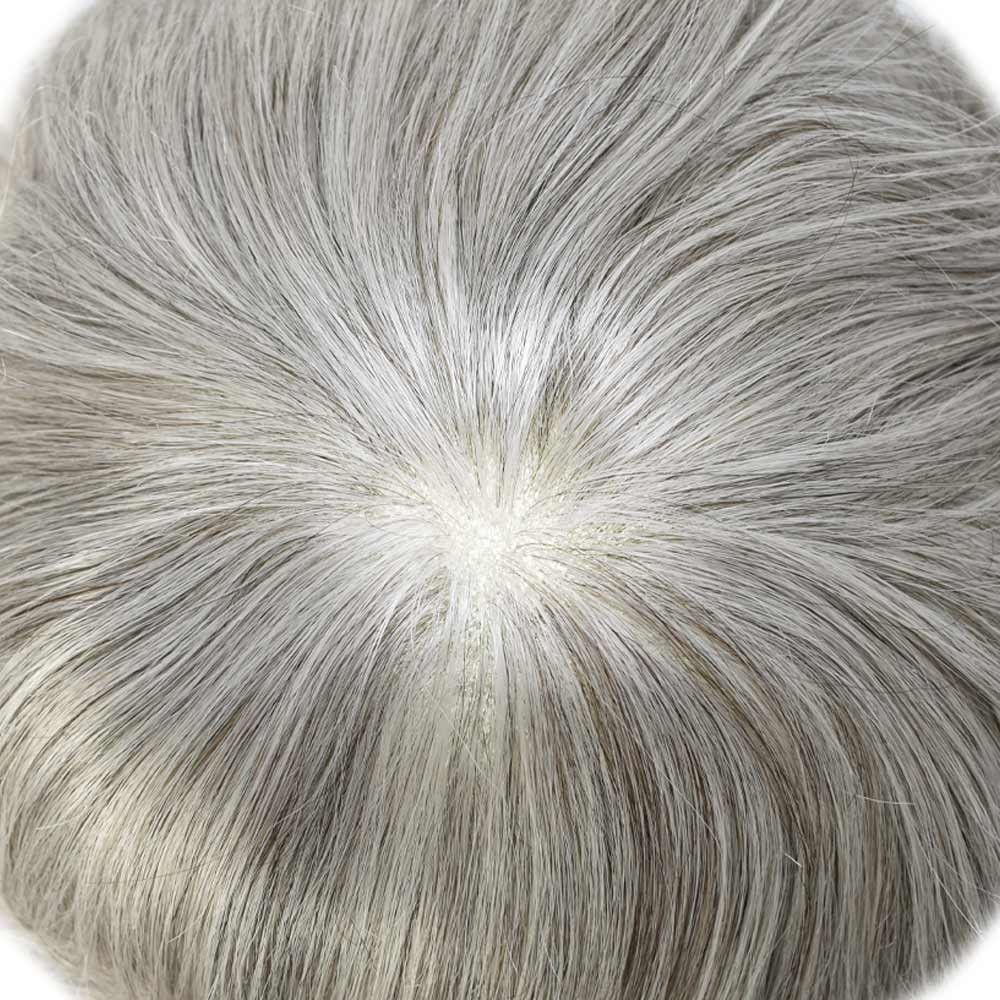 Fine Mono Hair System Replacement Poly Skin Around Mens Toupee Hairpiece