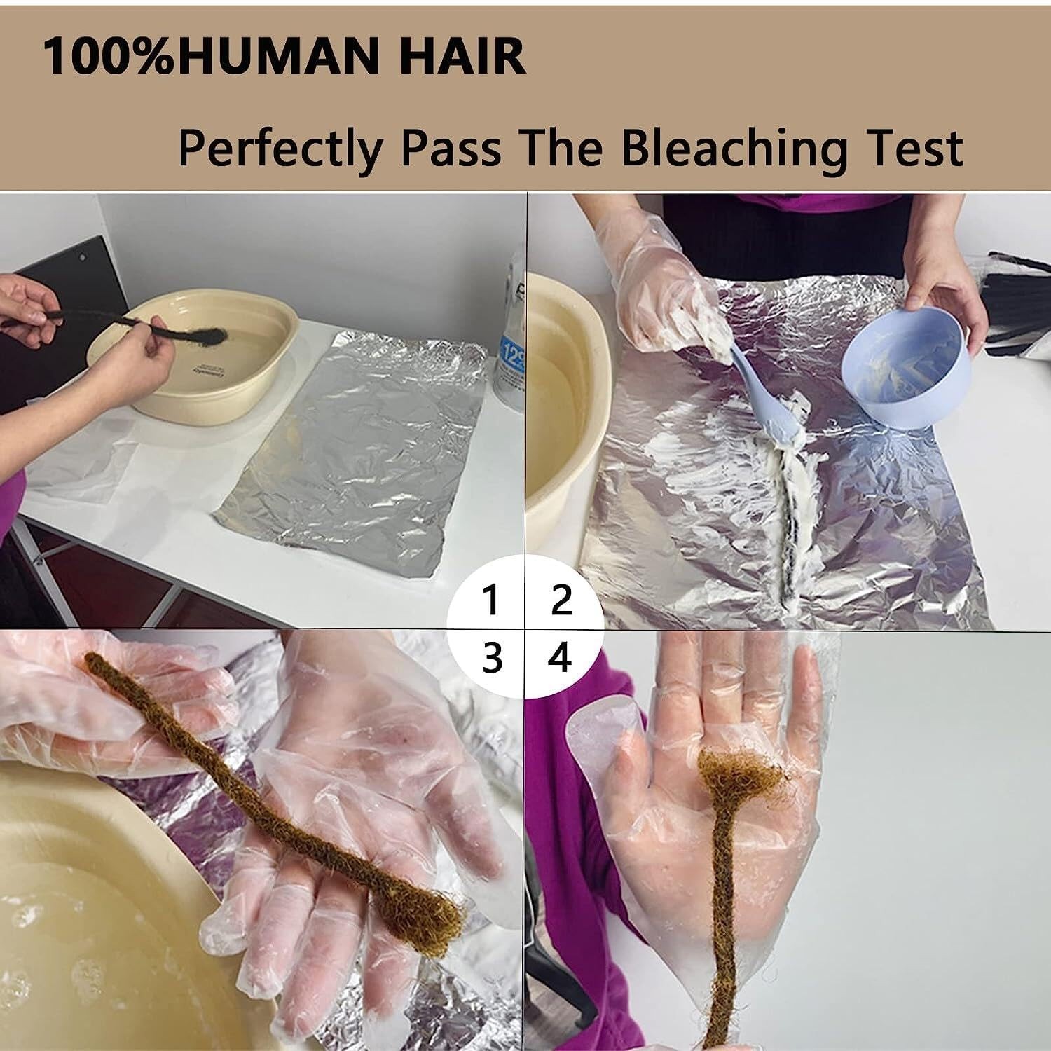 100% Real Human Hair Loc Extensions Full Handmade Permanent Locs For Women Me…