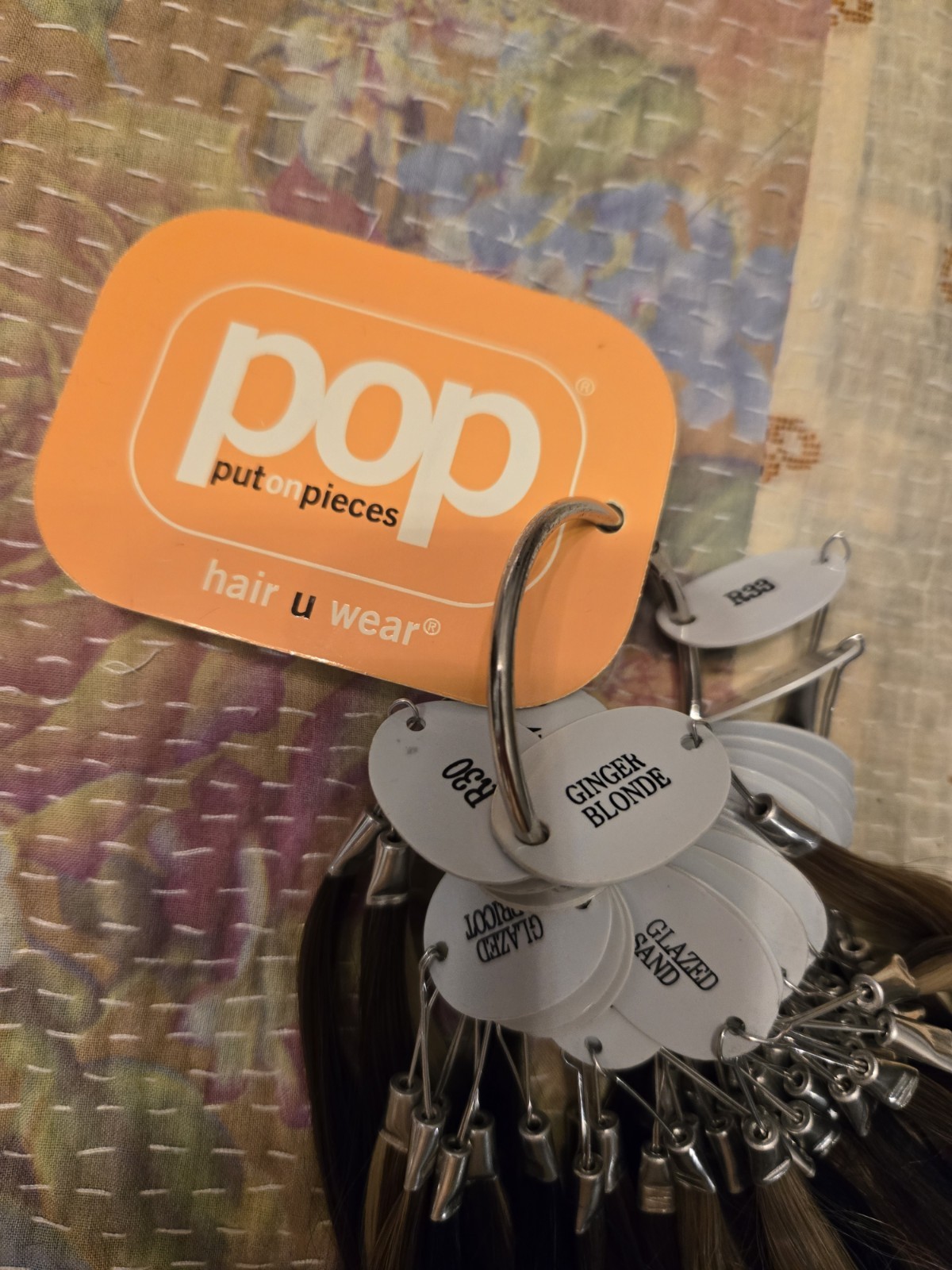 43 POP Hair Color Chart Samples on ring for Extensions Color Matches (Y.e)