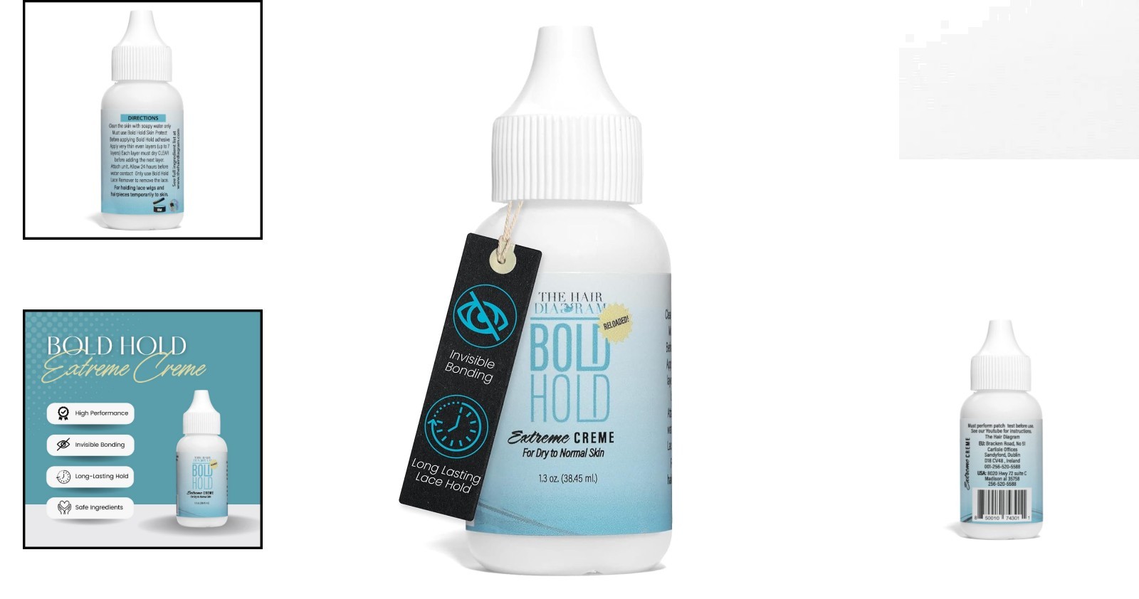 Bold Hold Extreme Creme: 1.3oz Strong, Non-Toxic Lace Wig Glue – Waterproof &…