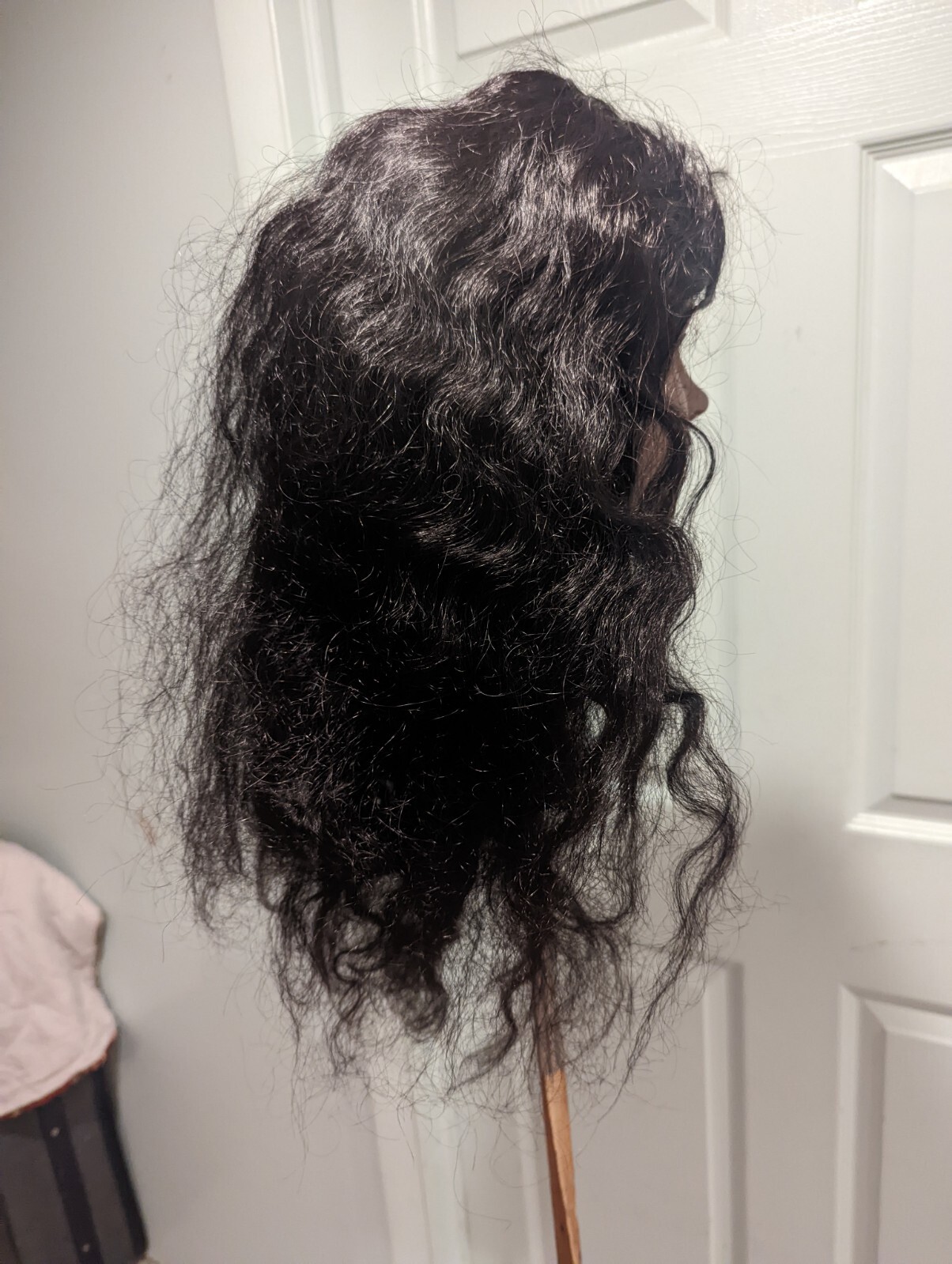 High Quality regular Top 22 to 24″ curly wavy 100% Virgin Human Hair Lace Wig
