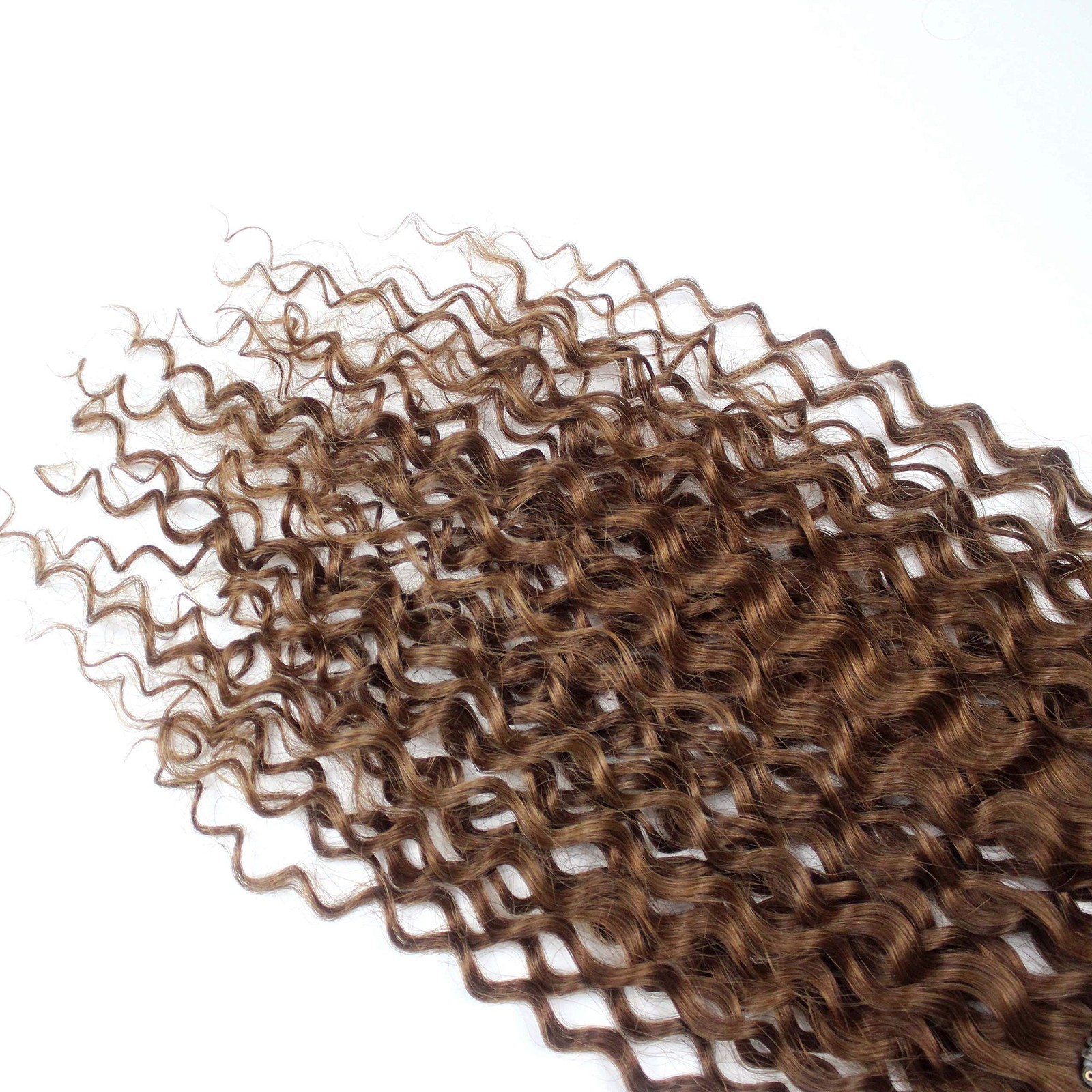 Deep Curly Hair Light Brown 100 Human Extensions 18 Inch 7pcs Remy Hair Clip 70g