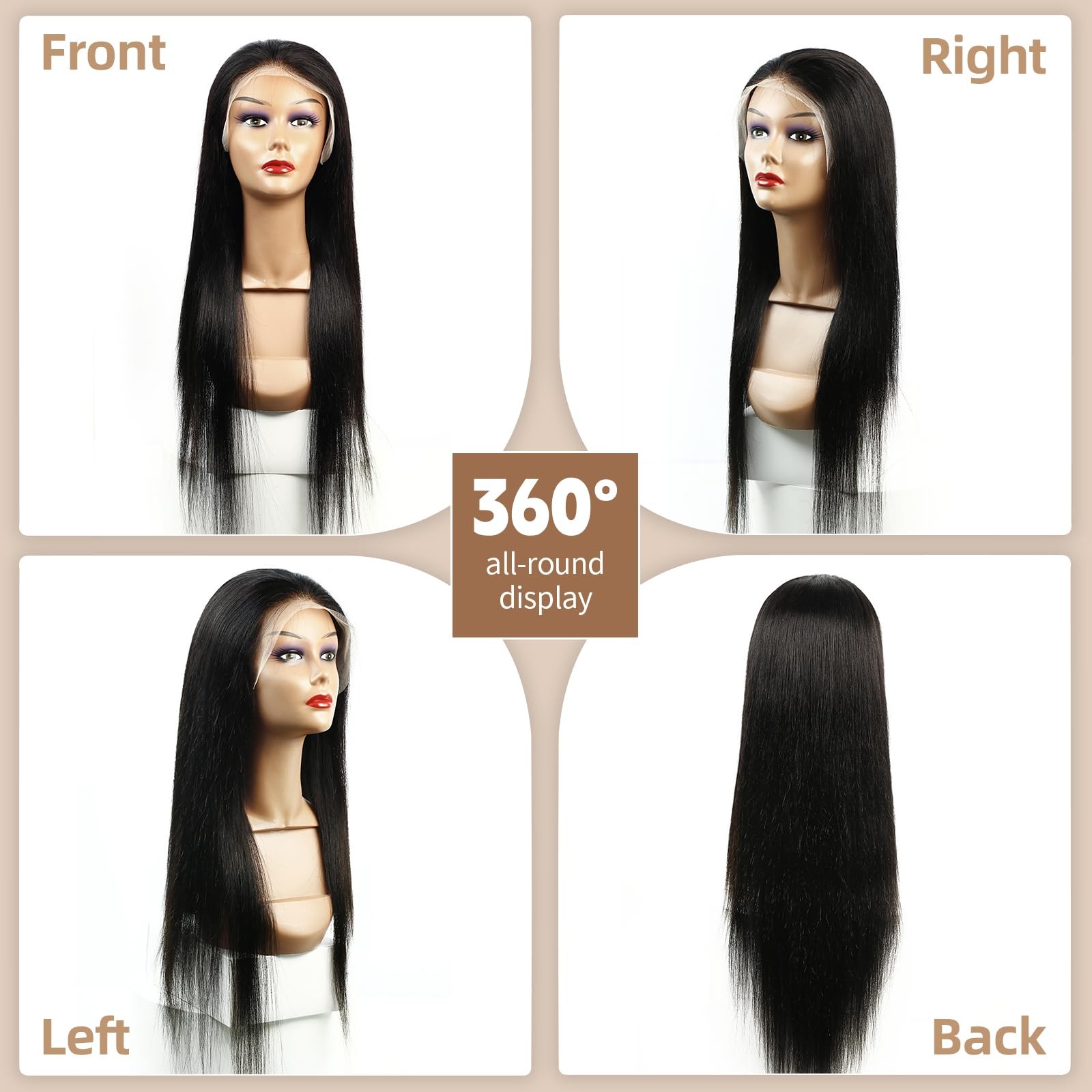 Qunali Lace Front Wigs Human Hair 13X4 Straight Lace Front Wigs Hd Transparent