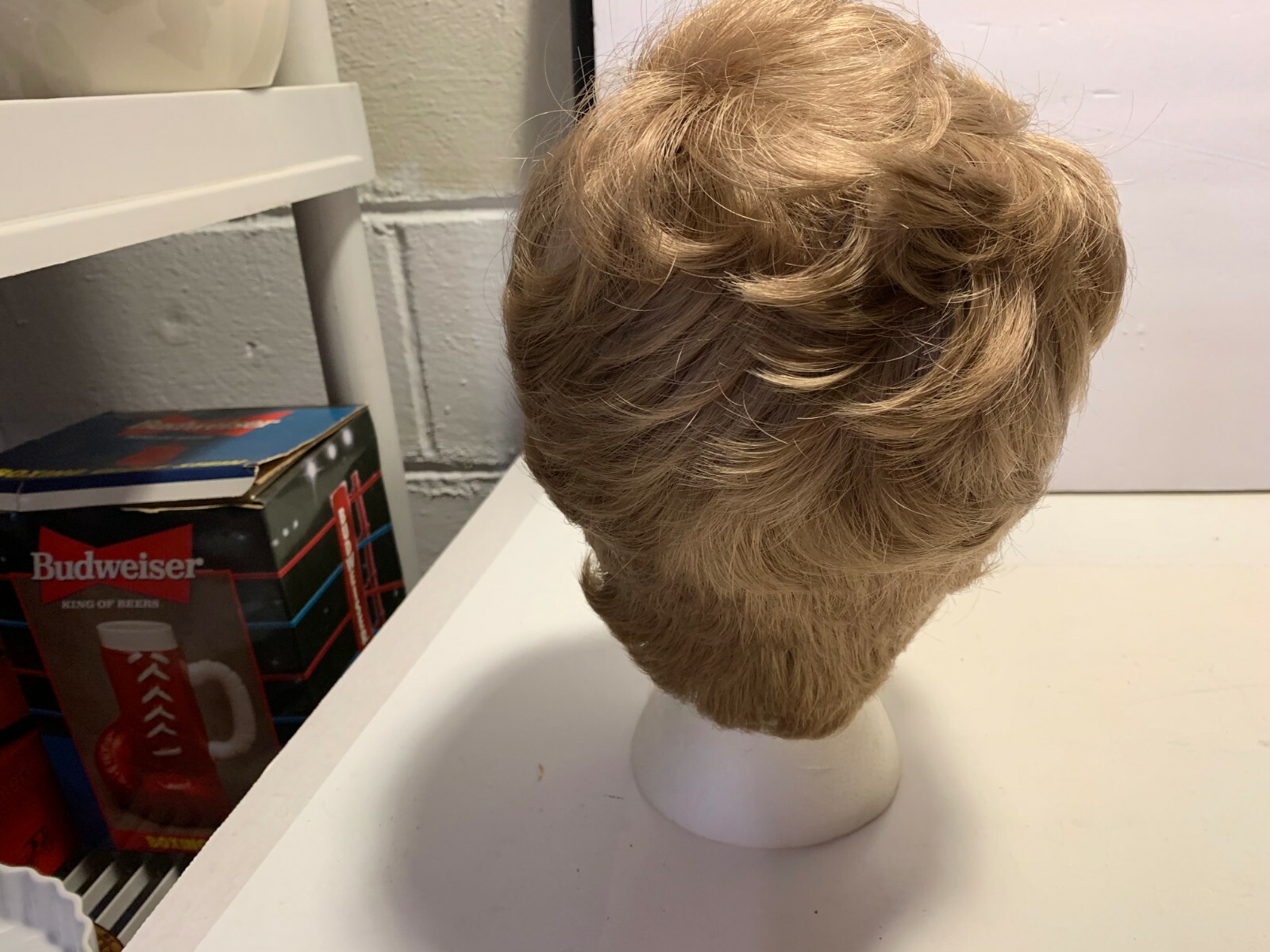 100% KANEKALON BLONDE WIG WHOLE HEAD SHORT LENGTH WIG SHAG HAIR