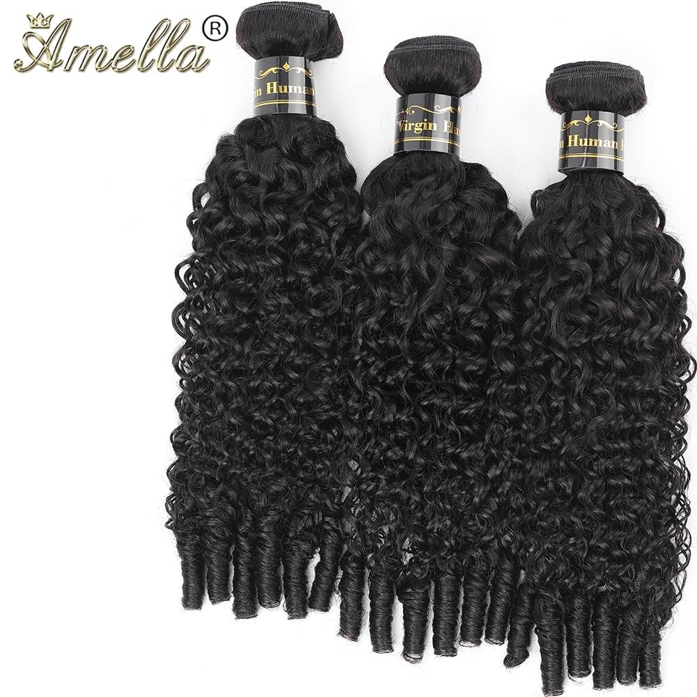 Burmese Curly Human Hair Bundles 3C4A 18 20 22 Inch