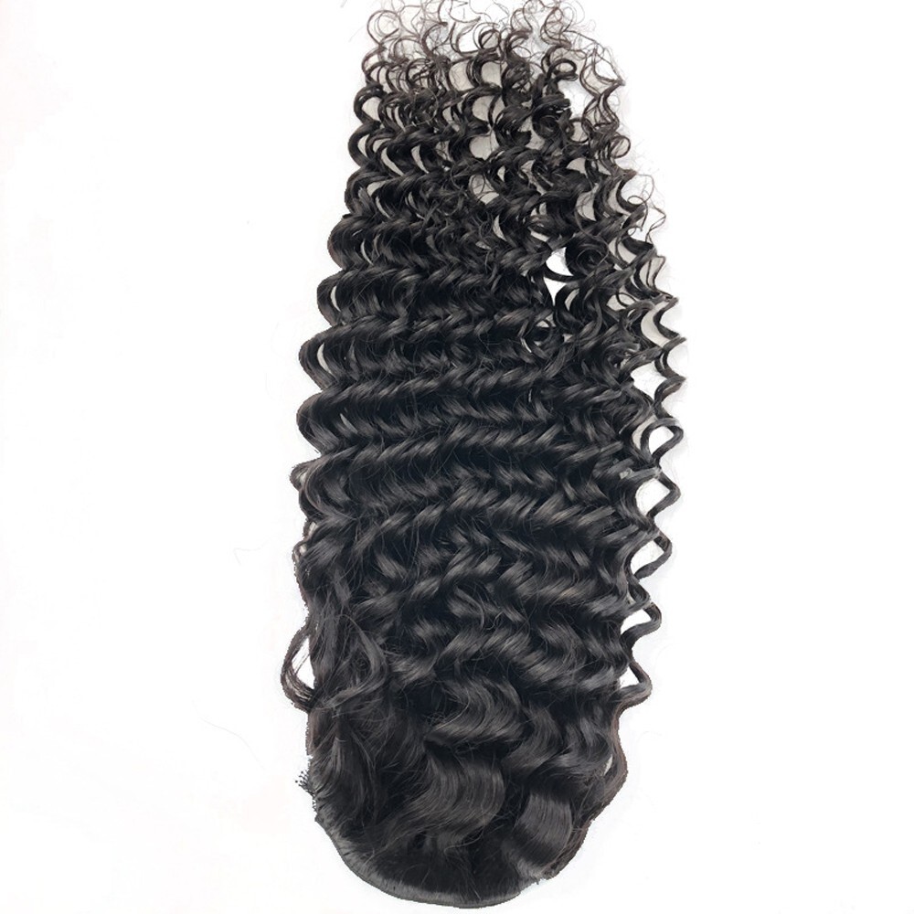 Brazilian Virgin Human Hair Drawsting Ponytails Deep Wave Curly Hair Ponytails