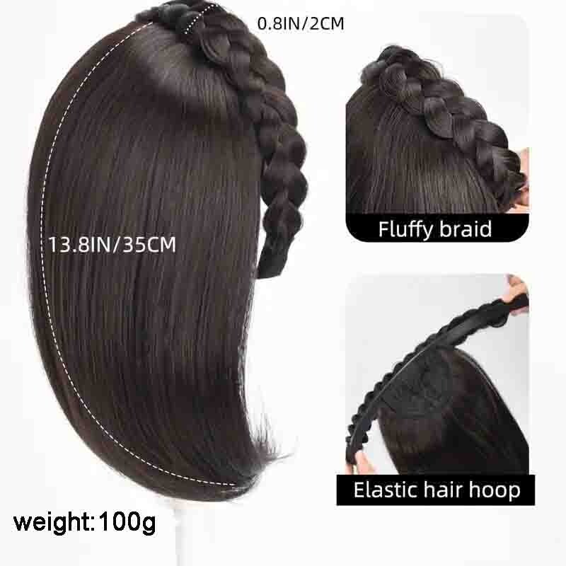 Easy-to-Wear Straight Hair Topper with Headband Synthetic Hair Extensions Women