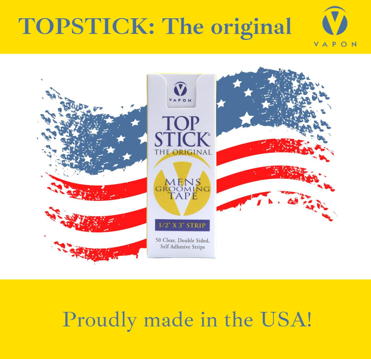 Topstick Clear Hairpiece Tape (1 Roll) – 1 x 3 WIDE STRIPS