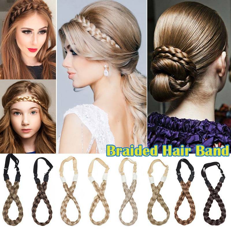 BRAIDED Hair Plait Thick Chunky Headband French Twist Braid Band Fake Extension