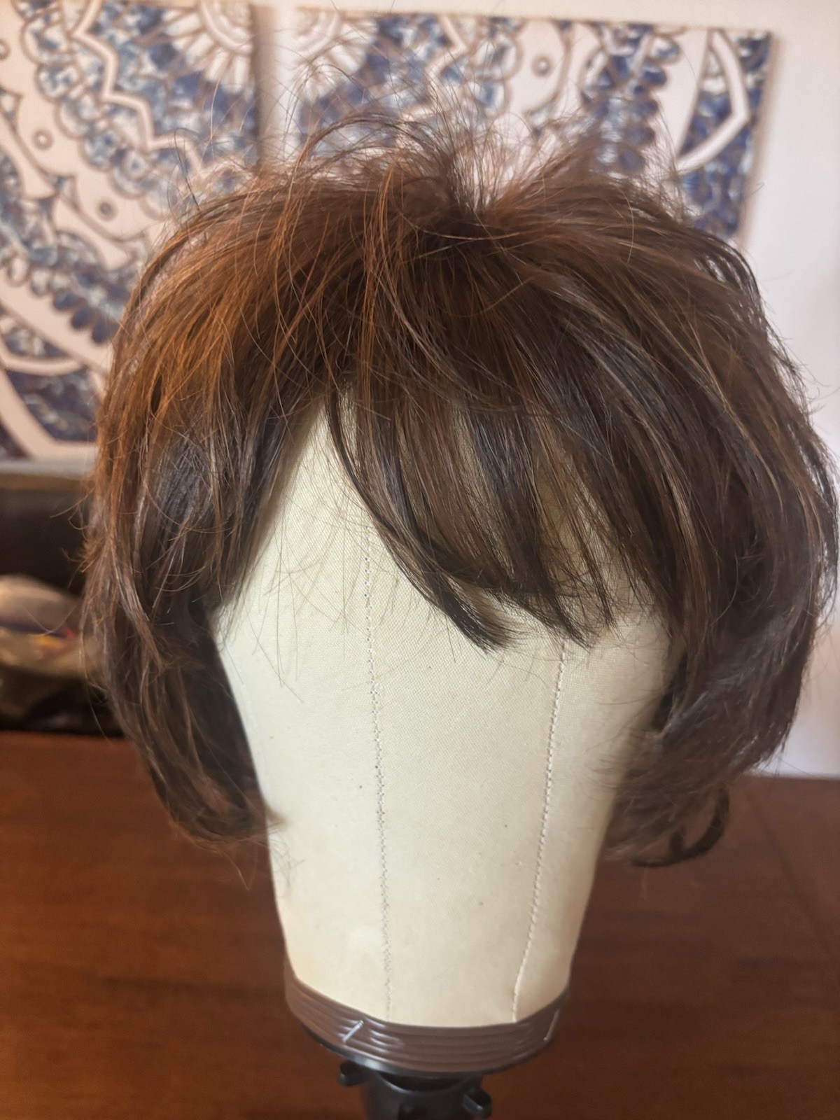 Synthetic Lace Hard Front, Heat Safe, Short Brunette, Wig