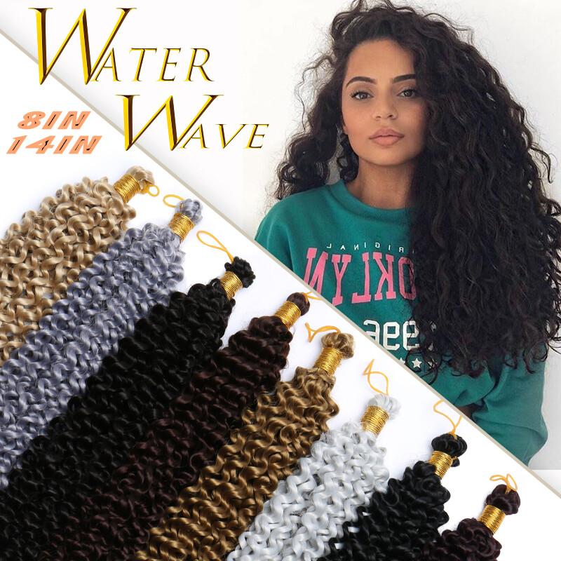 100% Real Natural Water Wave Crochet Braids Deep Curly as Human Hair Extensions