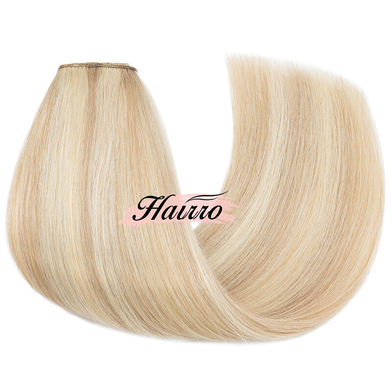 Wire In 100% Remy Human Hair Extensions Russian Remy Hidden Ring Hairpiece Thick