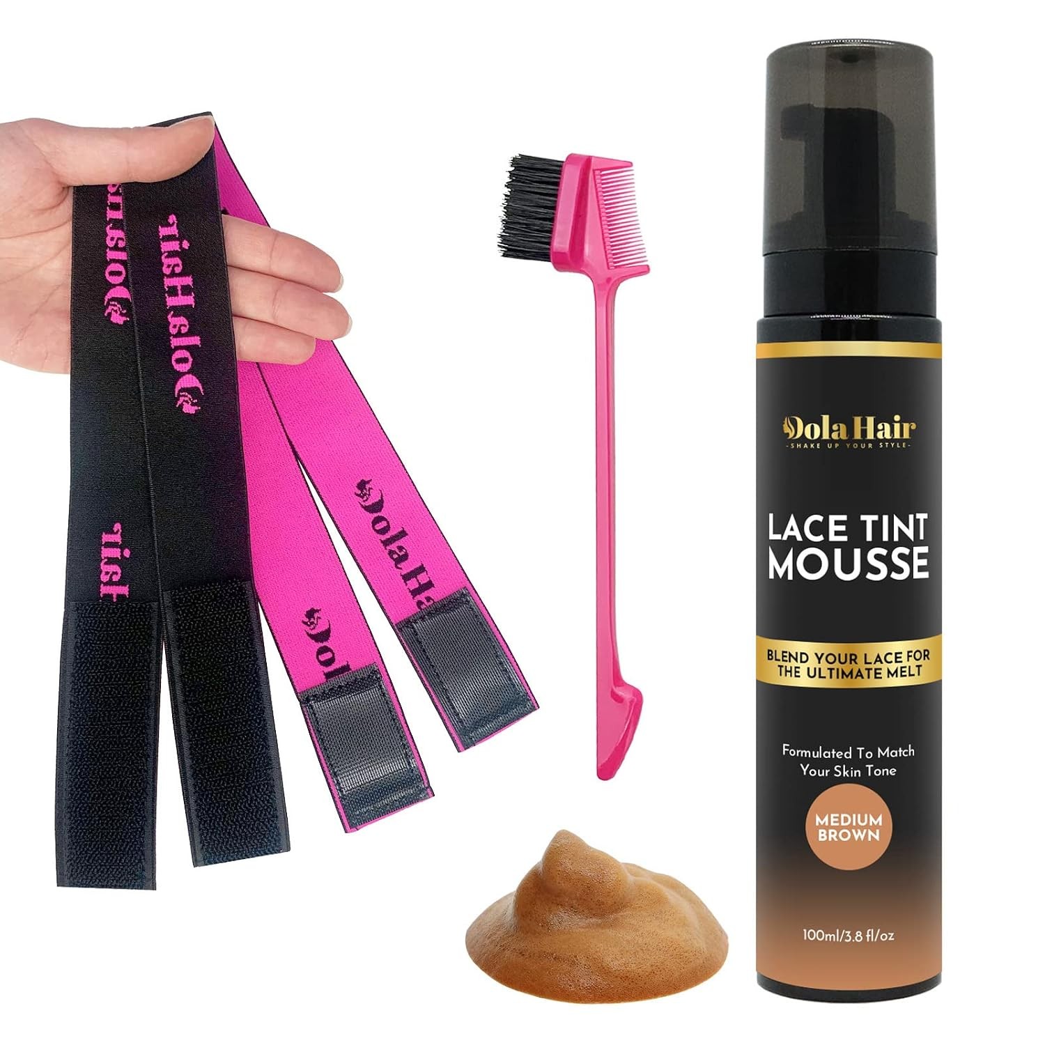 Dolahair Lace Tint Bands with Waterproof Lace Glue