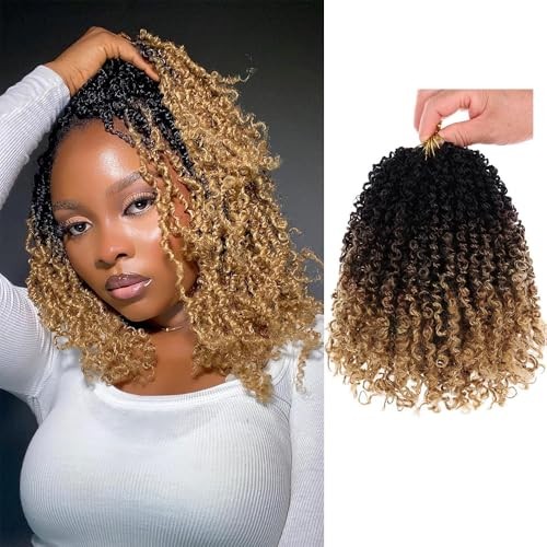 9 packs Yanky Twist Crochet Hair – 8 10 12 Inch (Pack of 9) OT1B/27#