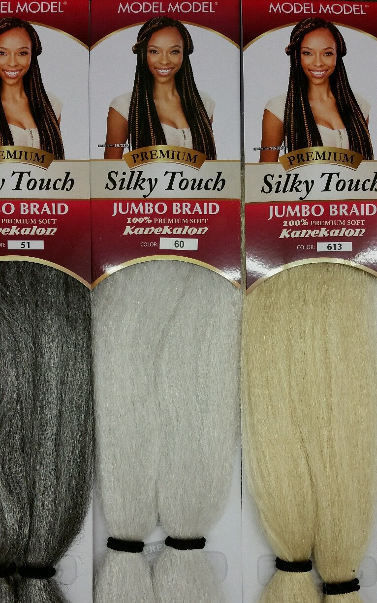 MODEL MODEL 100% PREMIUM SOFT KANEKALON SILKY TOUCH JUMBO BRAIDING GRAY COLOR!