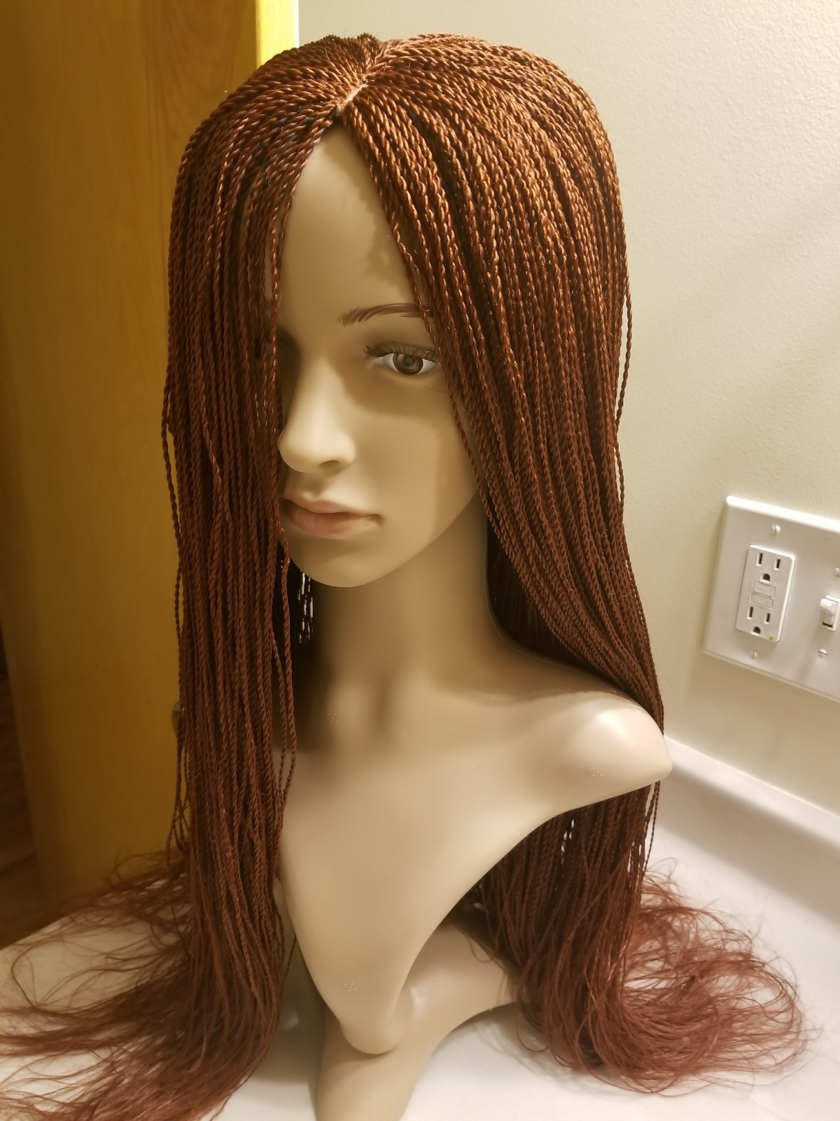 Fully Handmade 24 to 26” Braid Twist Wig with lace fabric