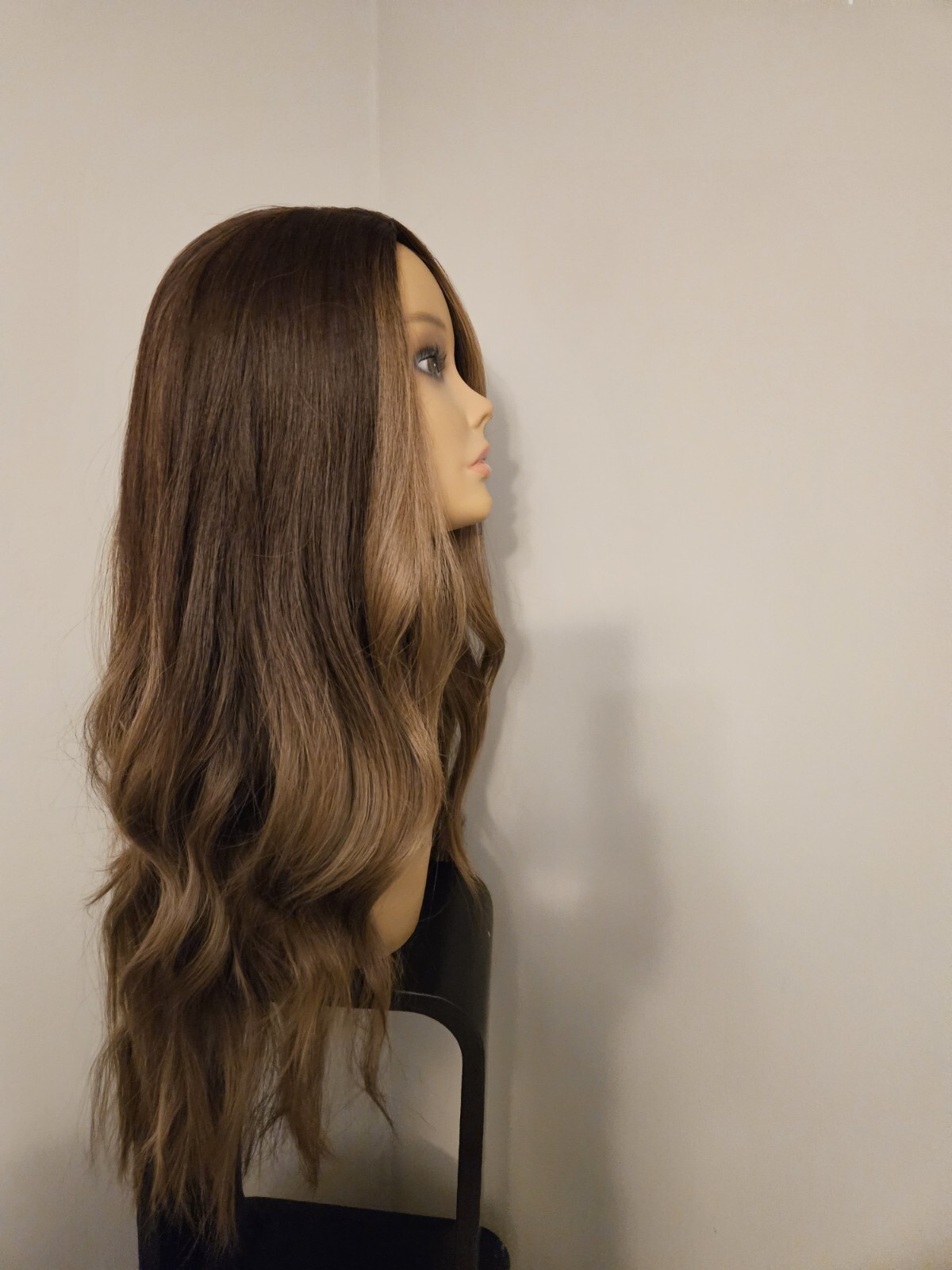 SUPER NATURAL LOOK WAVY MIXED BROWN WOMEN’S WIG Lace Front