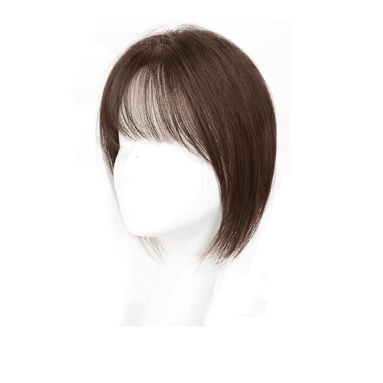 Clip In Human Hair Straight Bangs Toppers For Women Thinner Hair Replacement