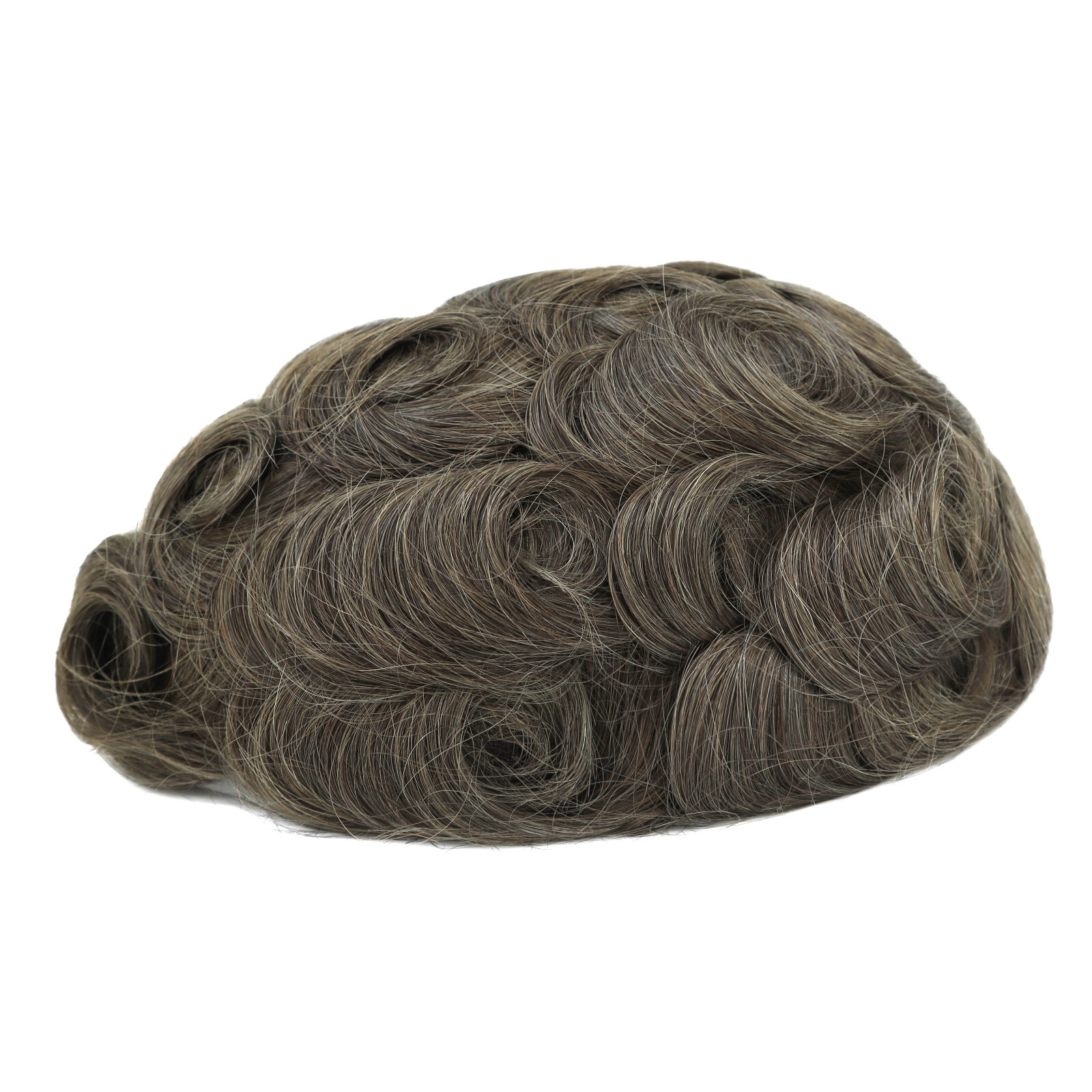 Thin Skin Human Hair Replacement System Mens Toupee Hairpieces 8×10 #7ASH