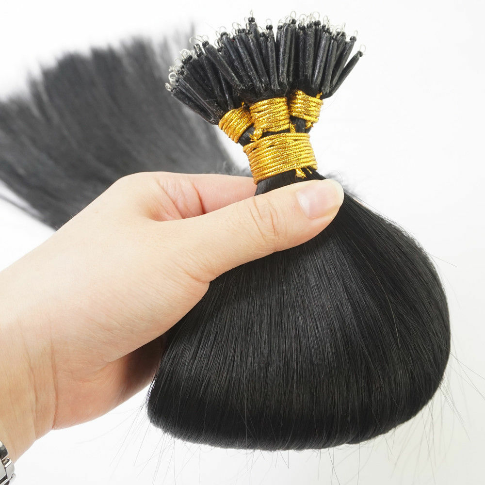 Pre Bonded Nano Bead Ring Link Remy Human Hair Extensions Balayage Ombre Blonde