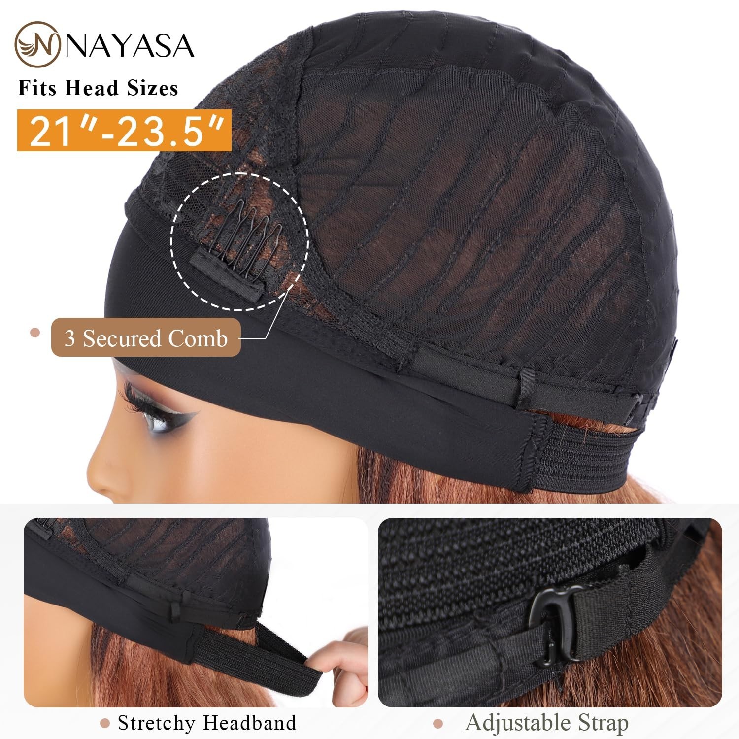 18″ Curly Headband Wig for Black Women – Synthetic Layered Kinky Straight, Easy