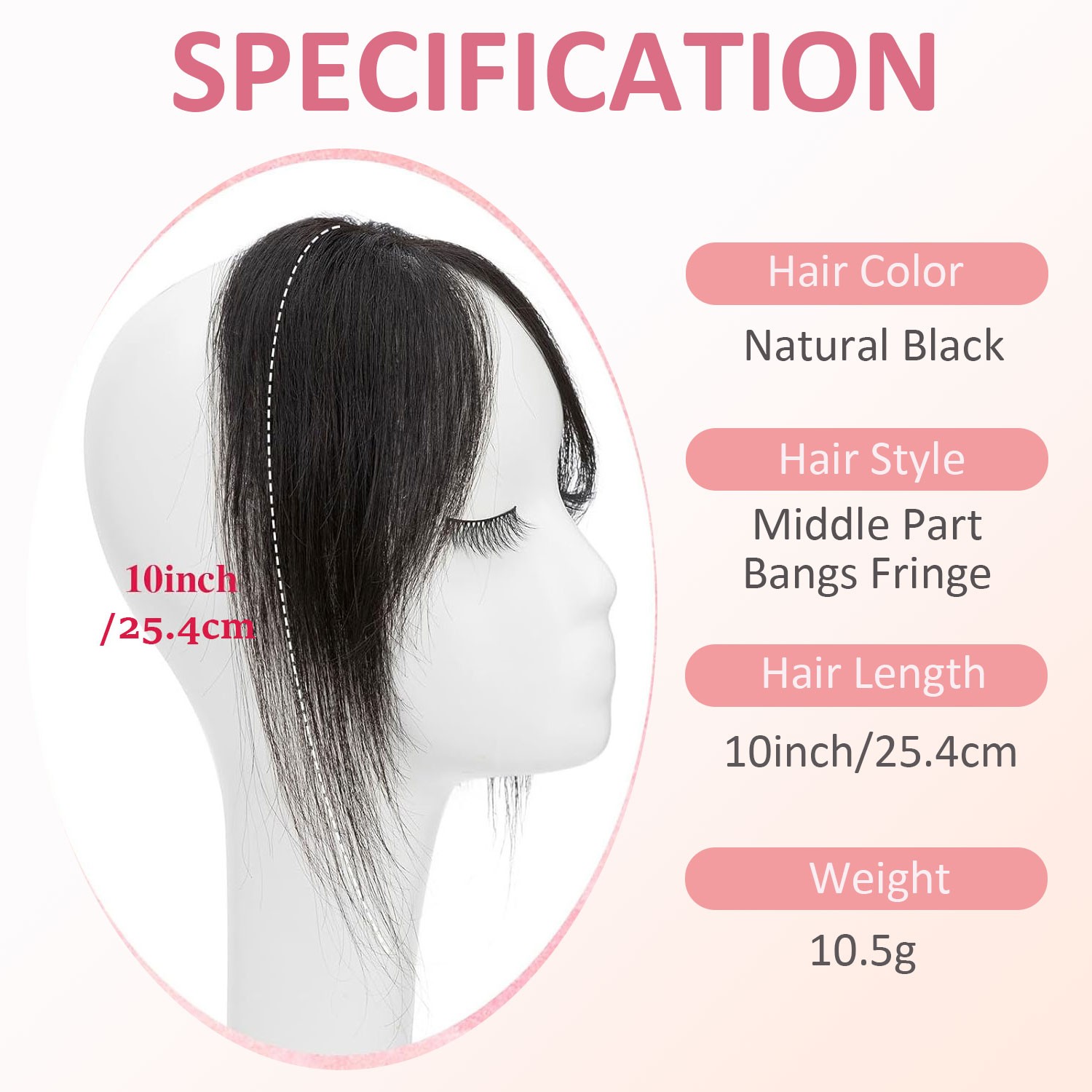 US Clip In 100% Remy Air Fringe Bangs Human Hair Extensions Hairpiece Top Topper