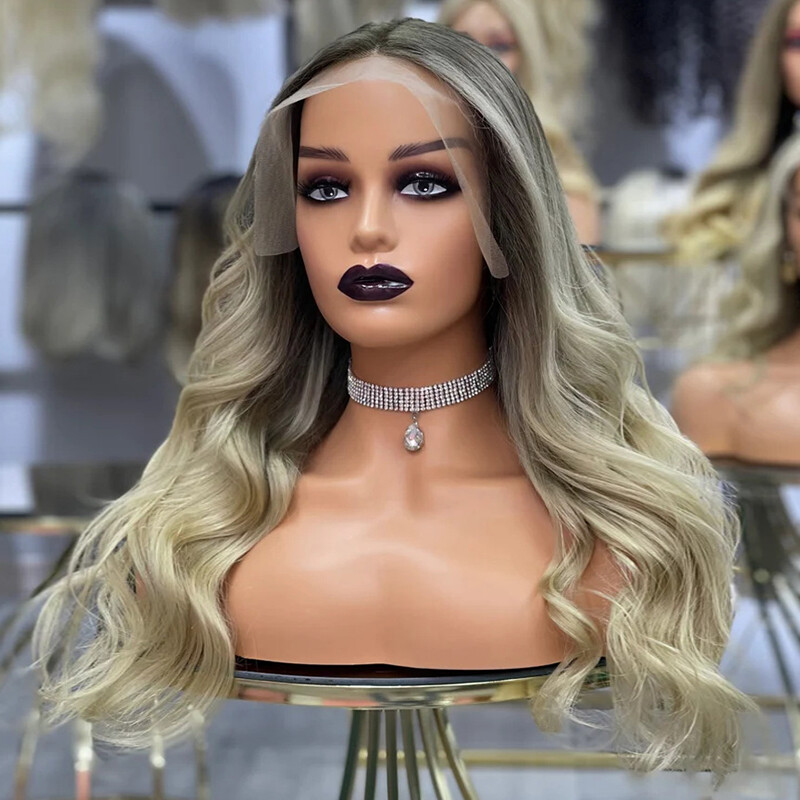 Human Hair Ombre Blonde Remy Hair 13×4 Lace Frontal Human Hair Wig