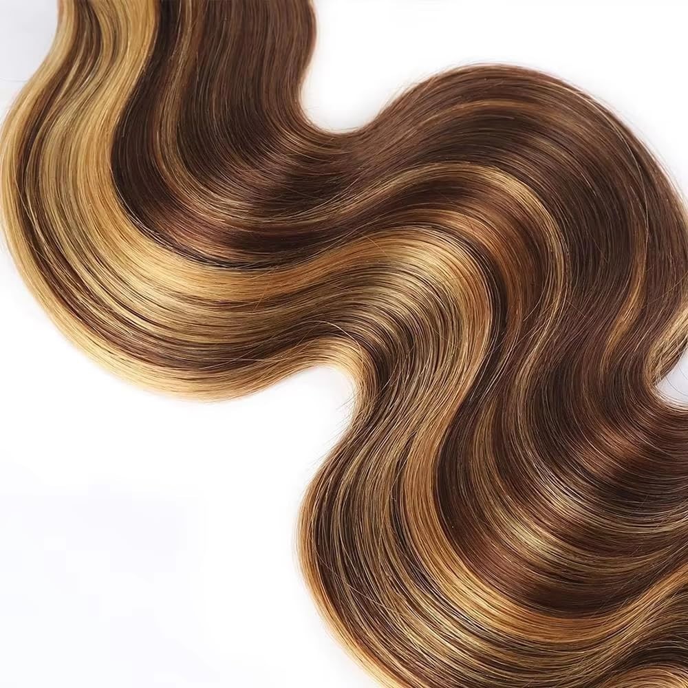 P4/27 Blonde Human Hair Bundles Body Wave 1 Bundle Remy Hair Bundles 100g 12″