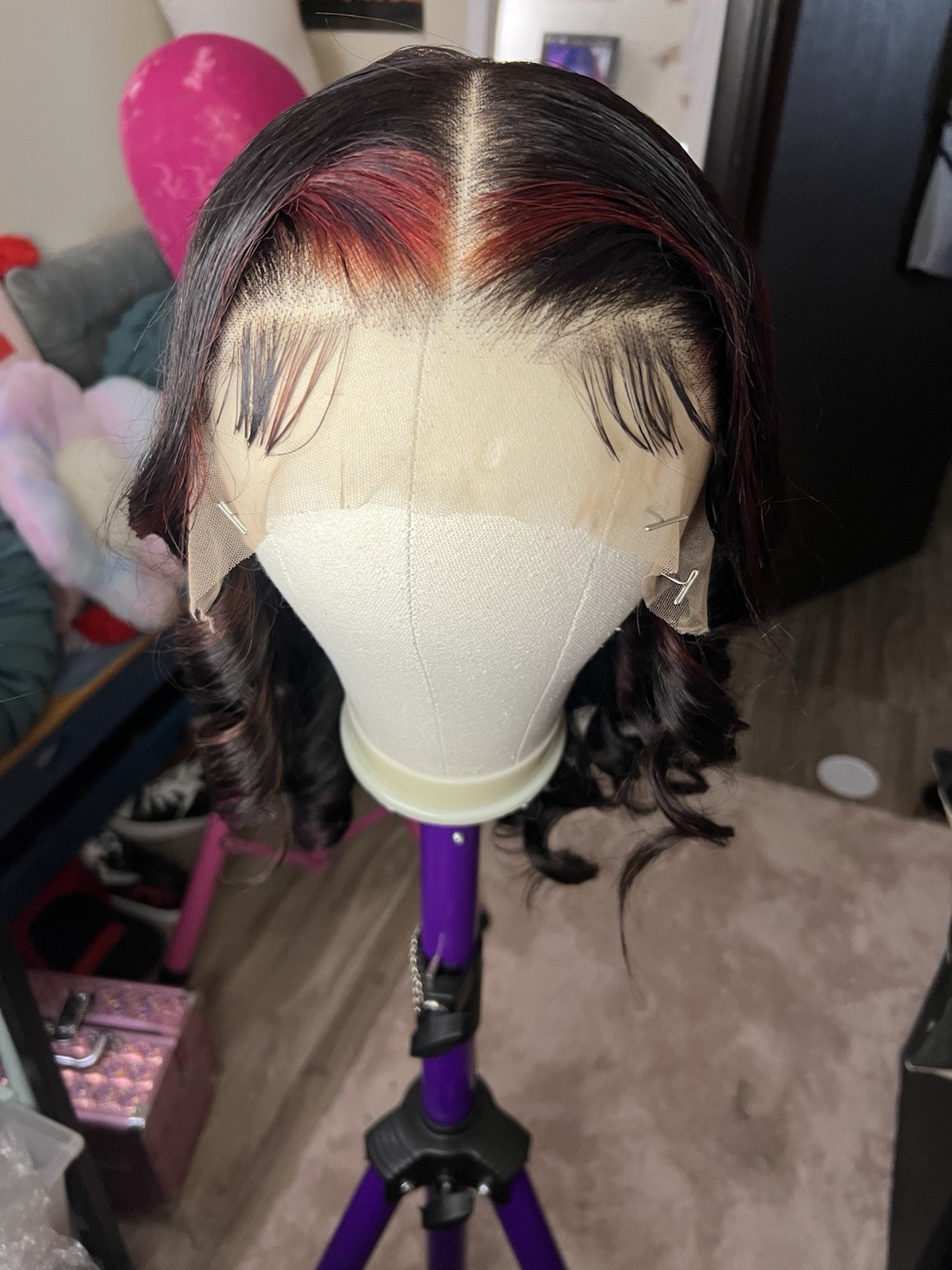 Custom 18 Inch 4×4 Closure Human Hair Wig 180% Density Transparent Lace Wig