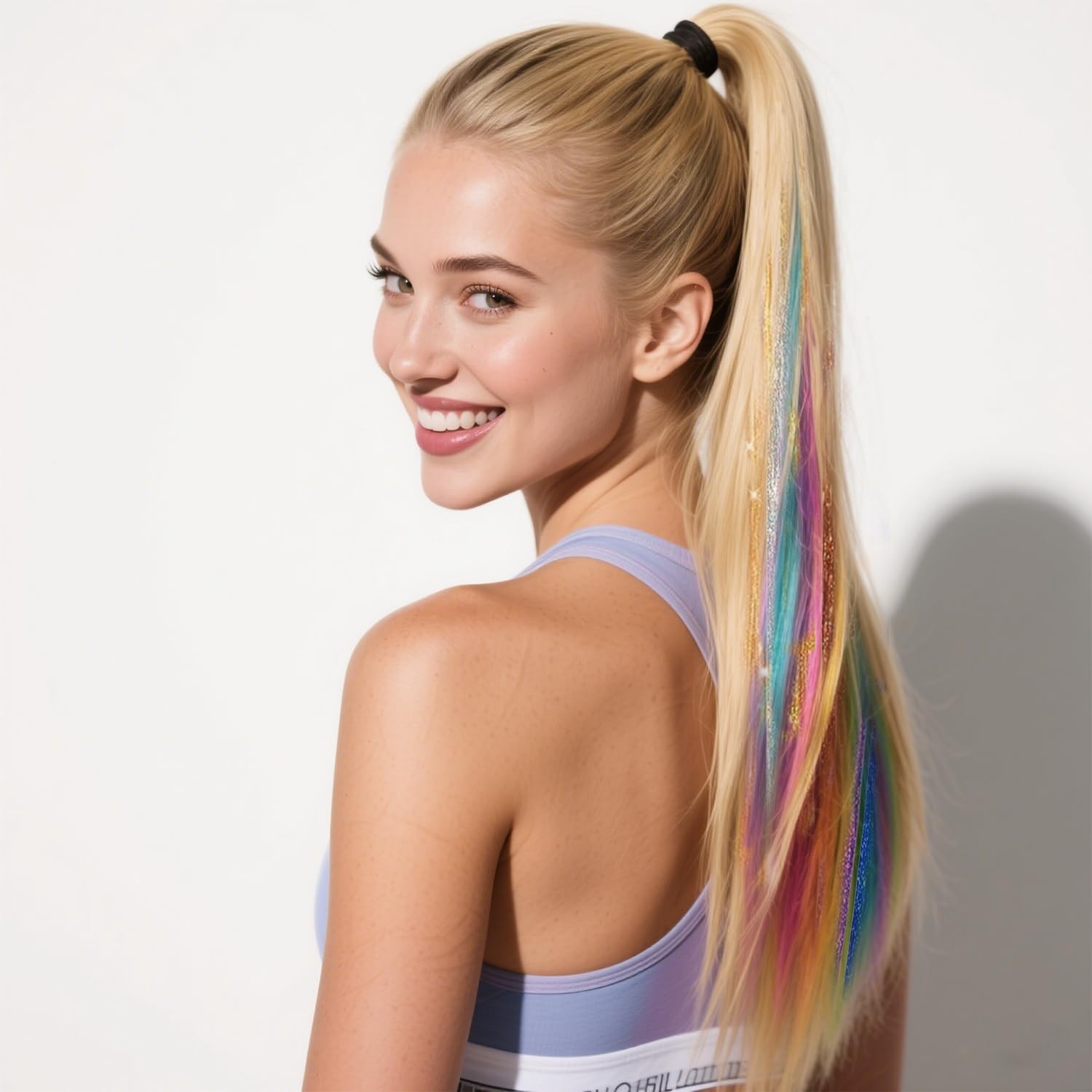 Hair Tinsel Kit with Tools, 16 Colors 3200 Strands 48 Inch, Multicolor