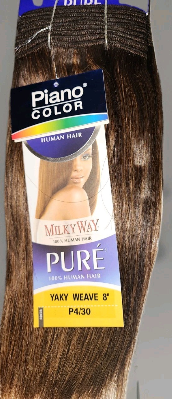 Milky Way Pure 100% Human Hair Yaky Weave 8”-18” Colors 1 1B 2 4 27 30 613 530